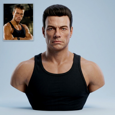 Jean-Claude Van Damme 3D Printable Bust