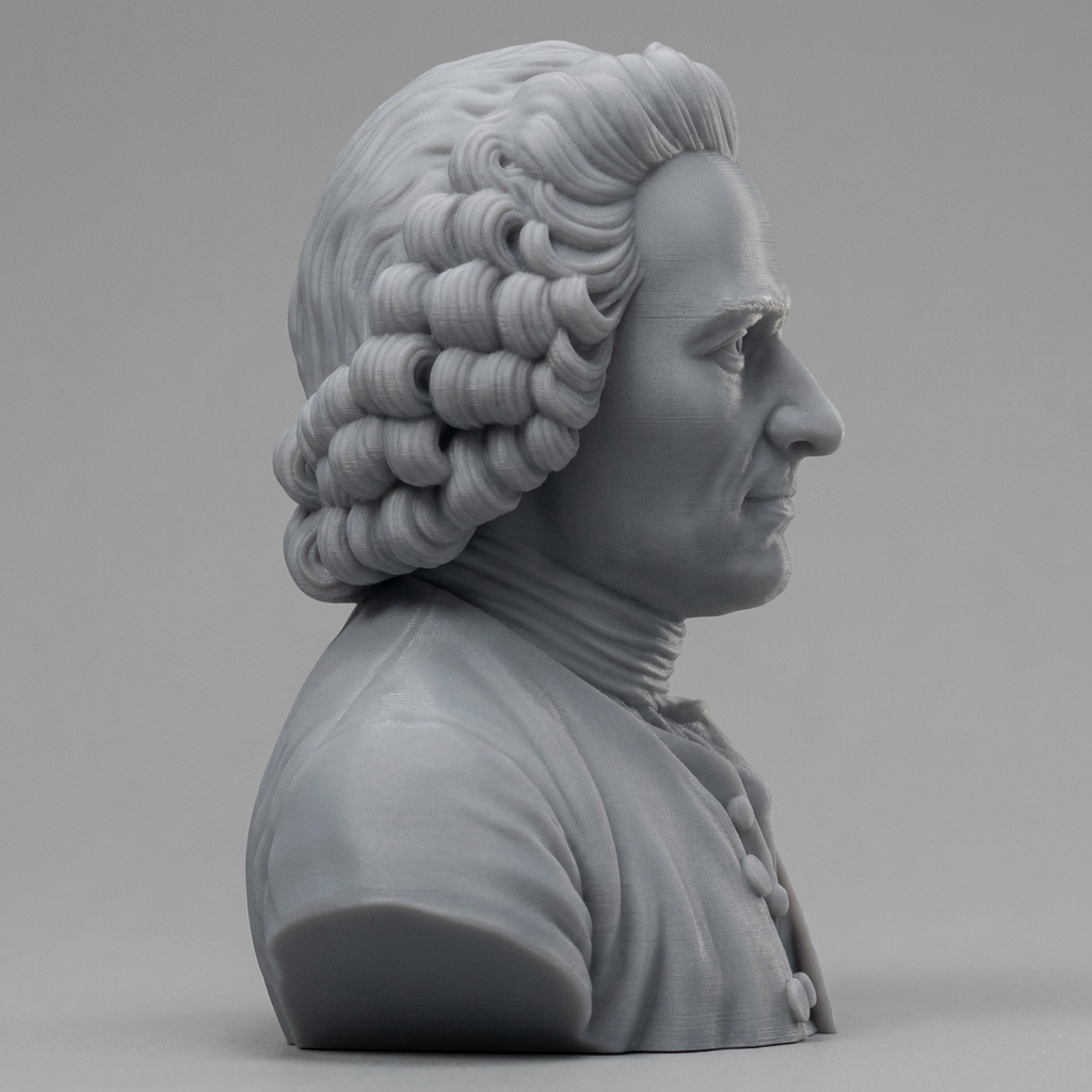 Jean-Jacques Rousseau Bust 3D Printable 3D Model