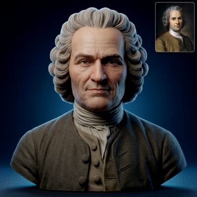 Jean-Jacques Rousseau Bust 3D Printable