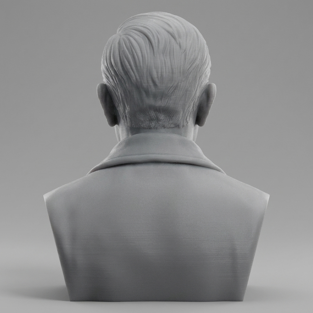 Jean-Paul Sartre 3D Printable Bust 3D Model