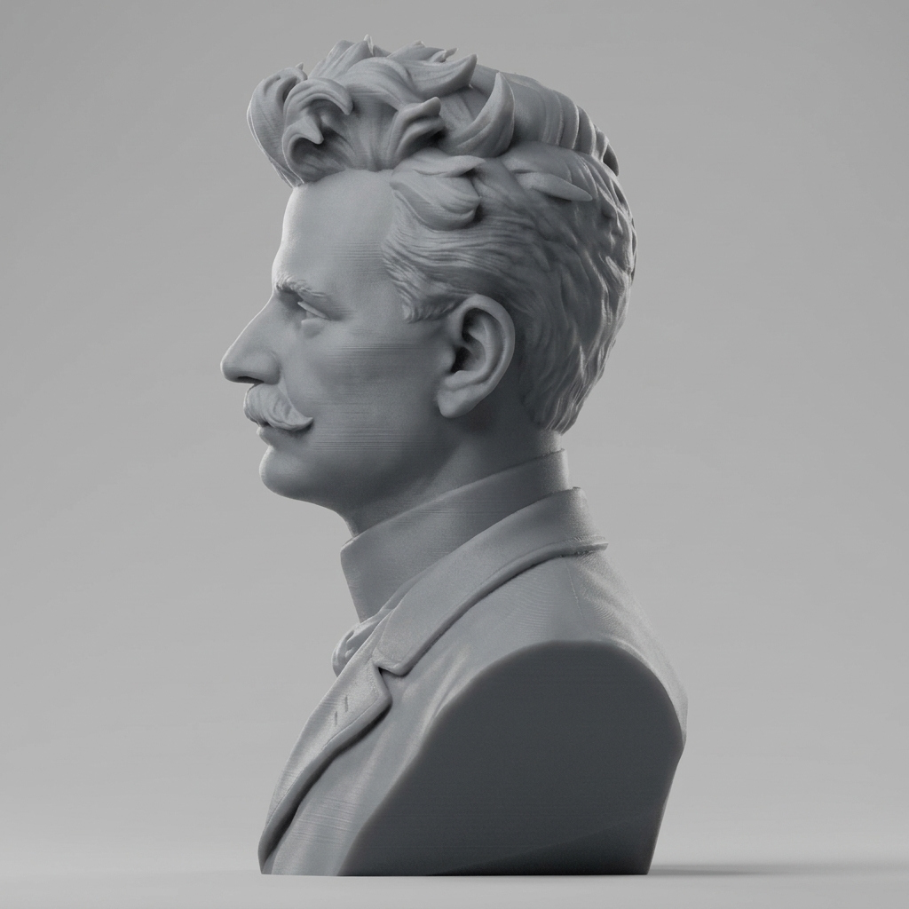 Jean Sibelius 3D Printable Bust 3D Model