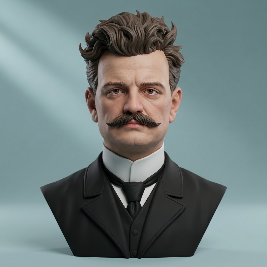 Jean Sibelius 3D Printable Bust 3D Model