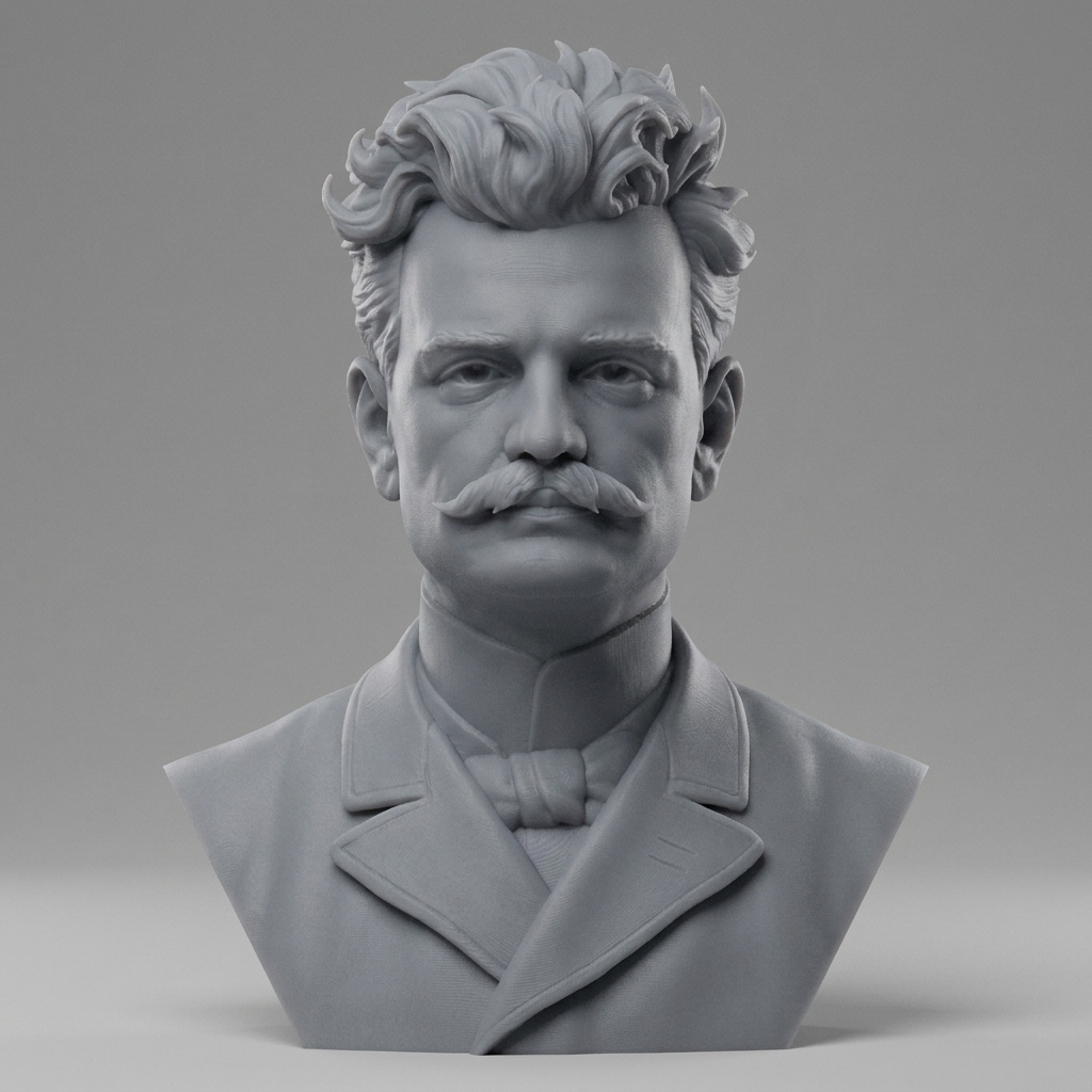 Jean Sibelius 3D Printable Bust 3D Model
