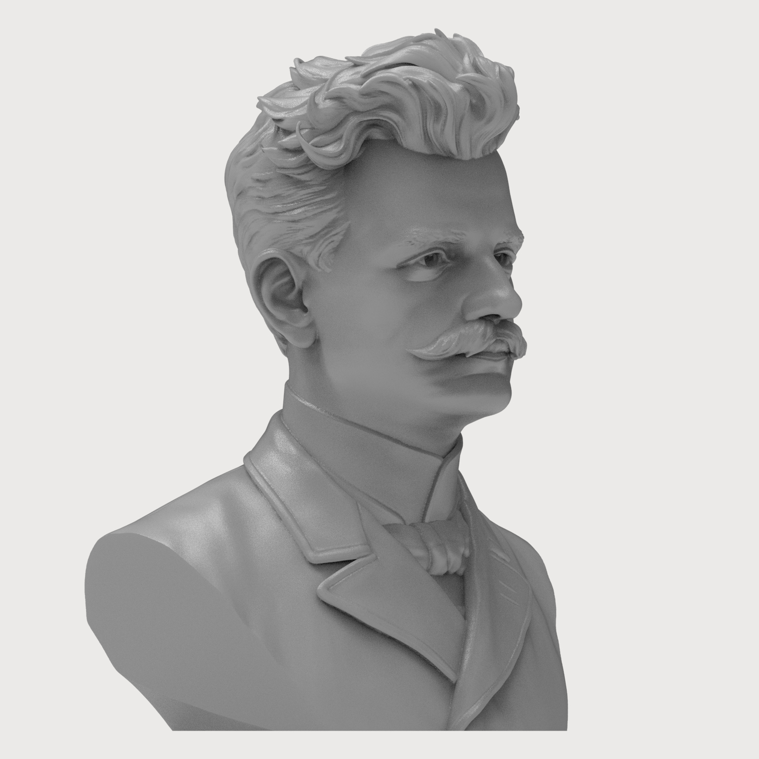 Jean Sibelius 3D Printable Bust 3D Model
