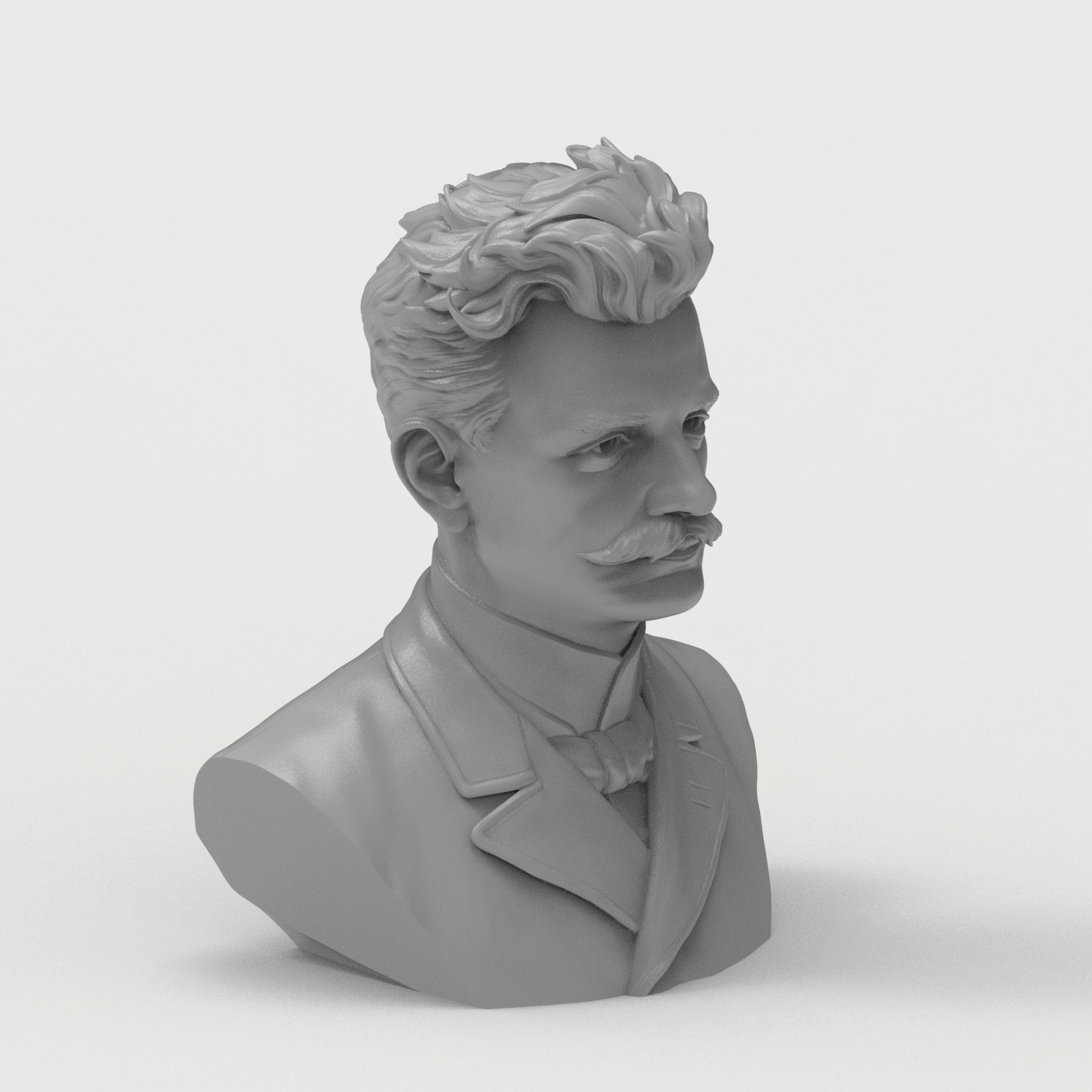 Jean Sibelius 3D Printable Bust 3D Model