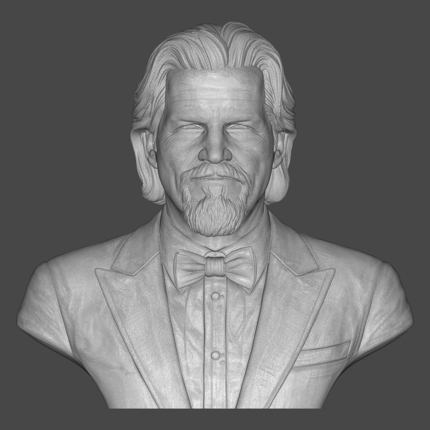 Jeff Bridges 3D Printable Bust 3D Model