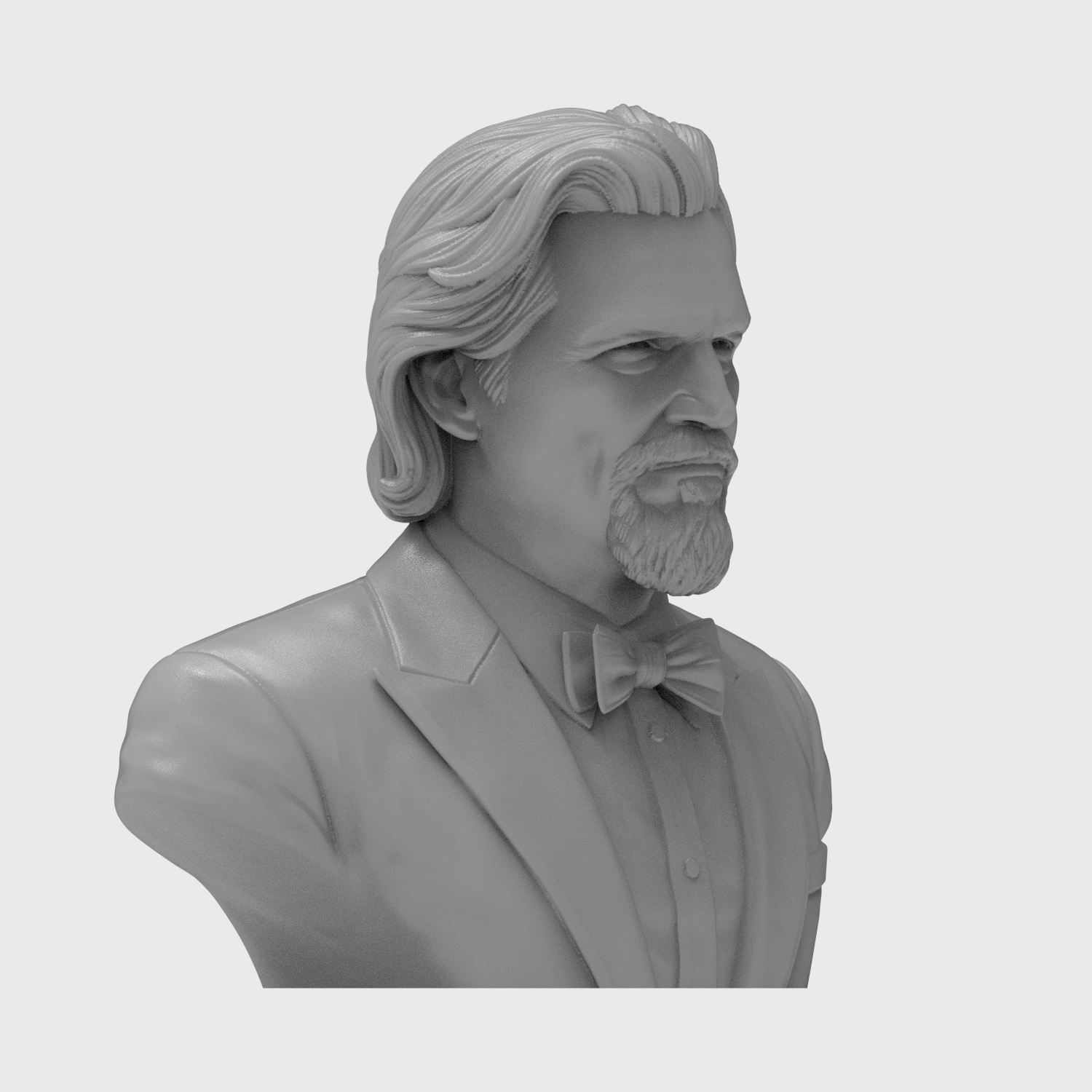 Jeff Bridges 3D Printable Bust 3D Model