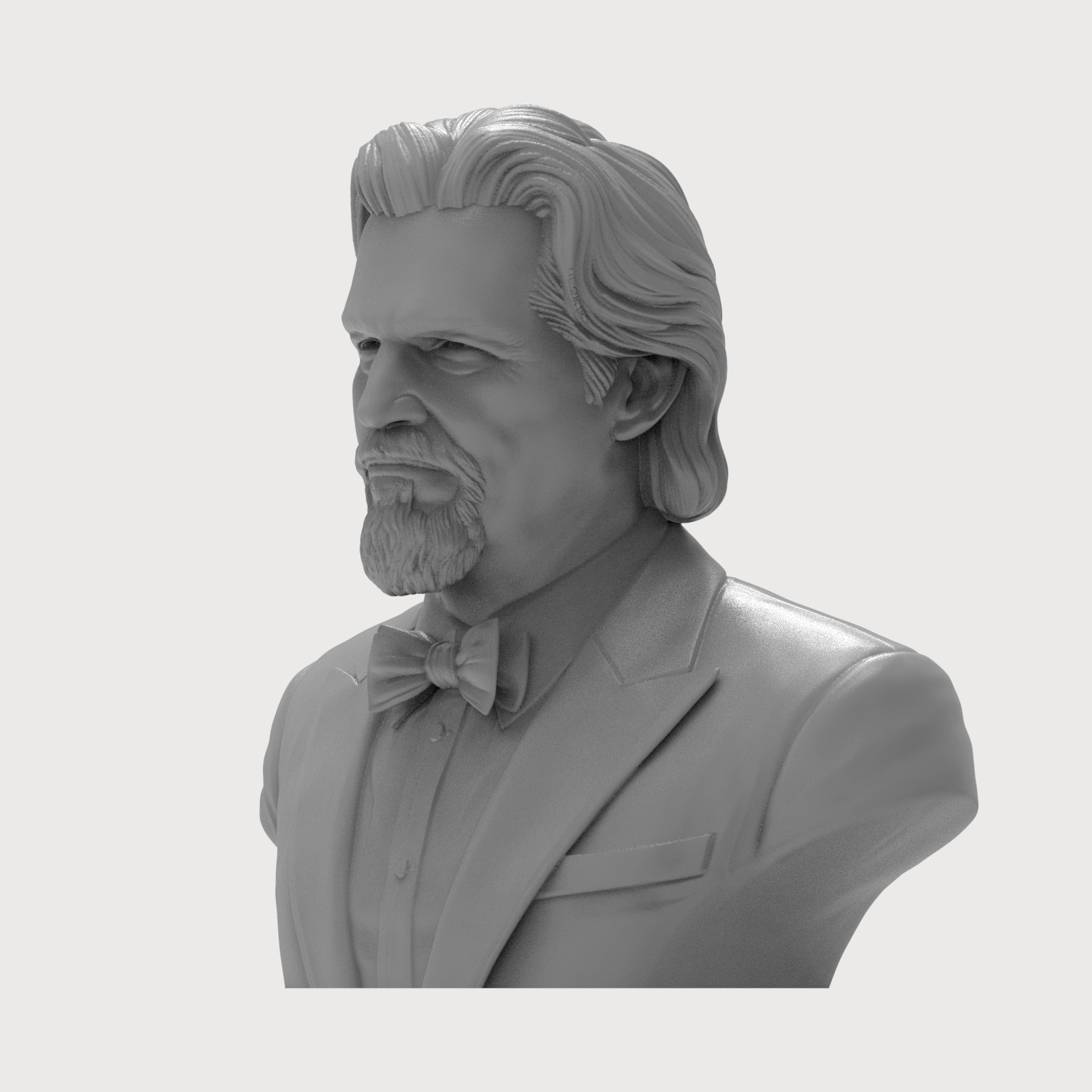 Jeff Bridges 3D Printable Bust 3D Model