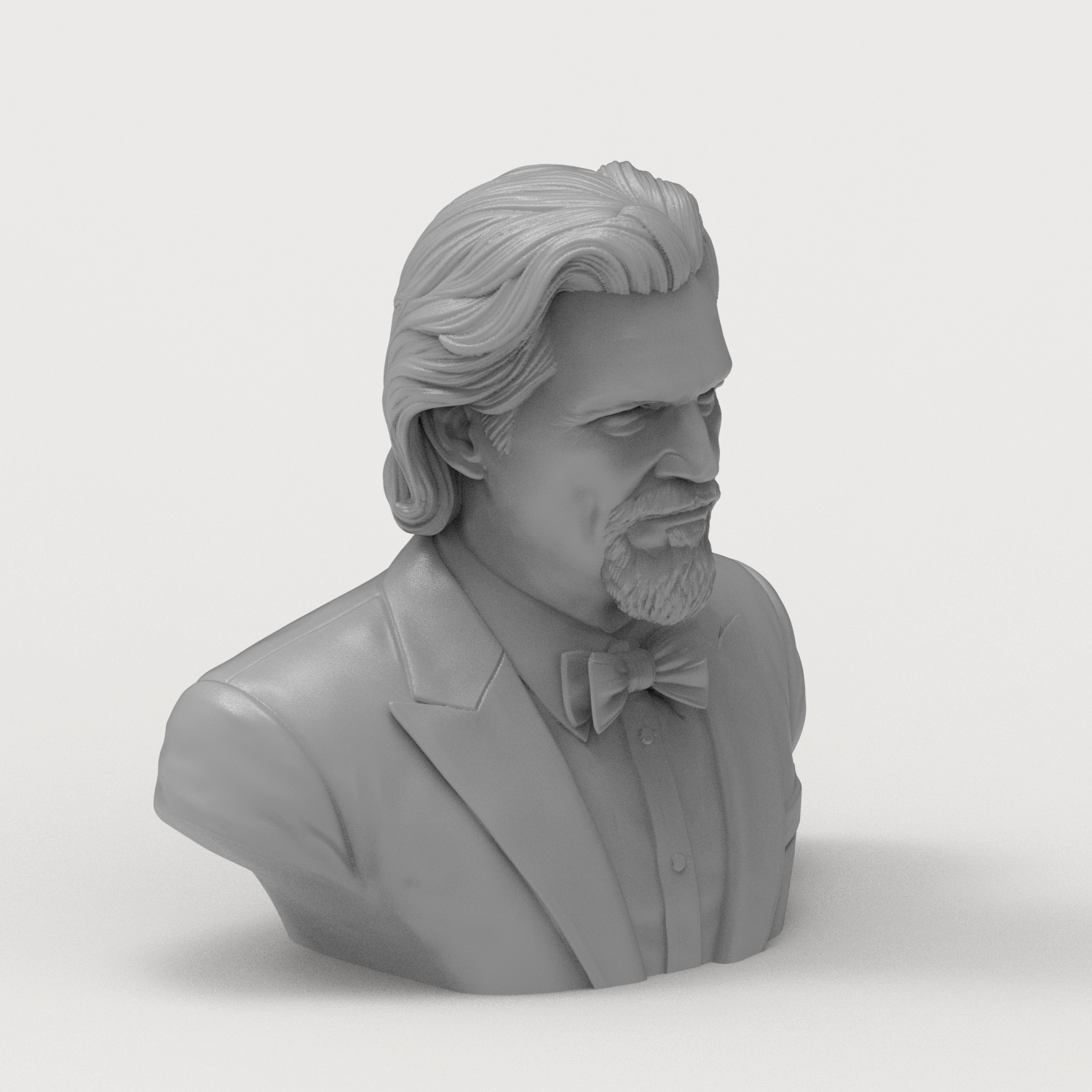 Jeff Bridges 3D Printable Bust 3D Model