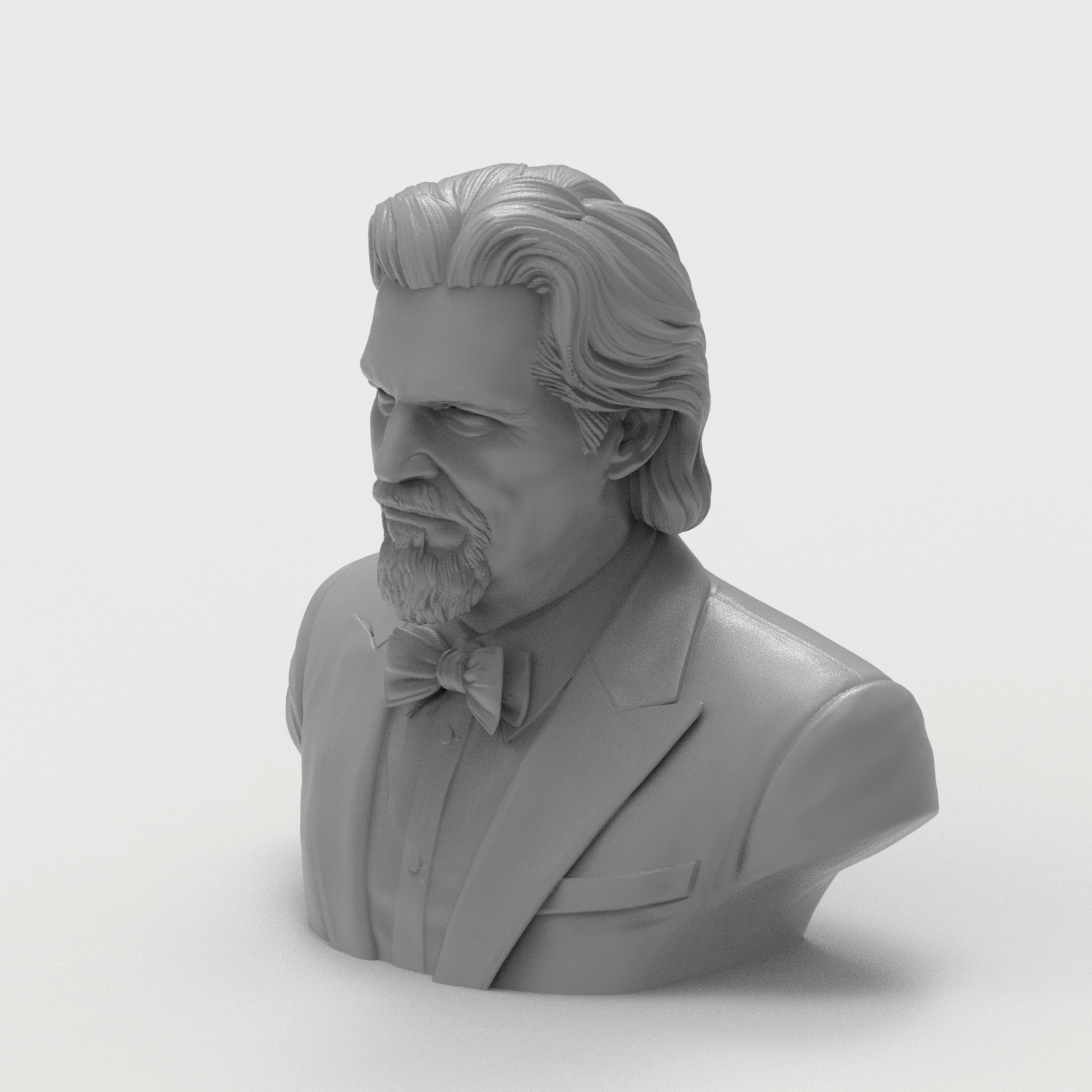 Jeff Bridges 3D Printable Bust 3D Model