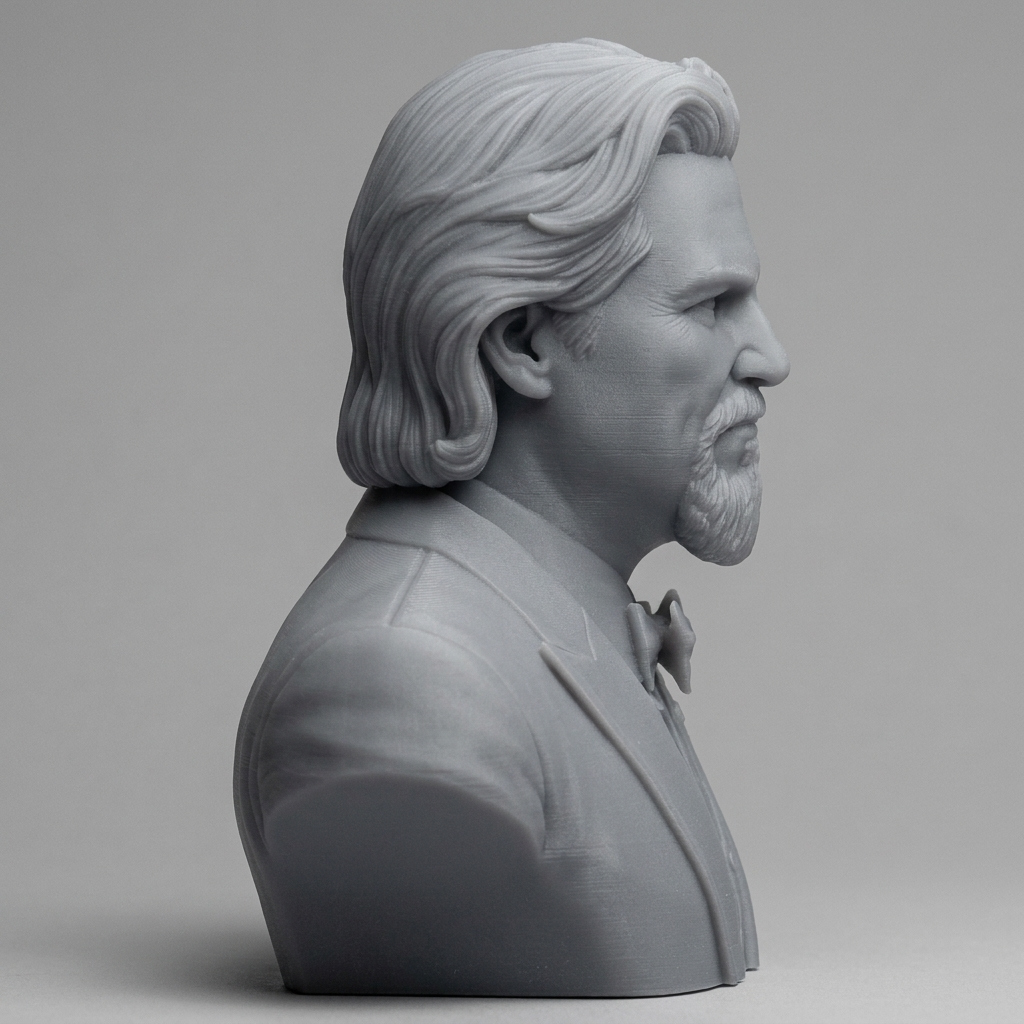 Jeff Bridges 3D Printable Bust 3D Model
