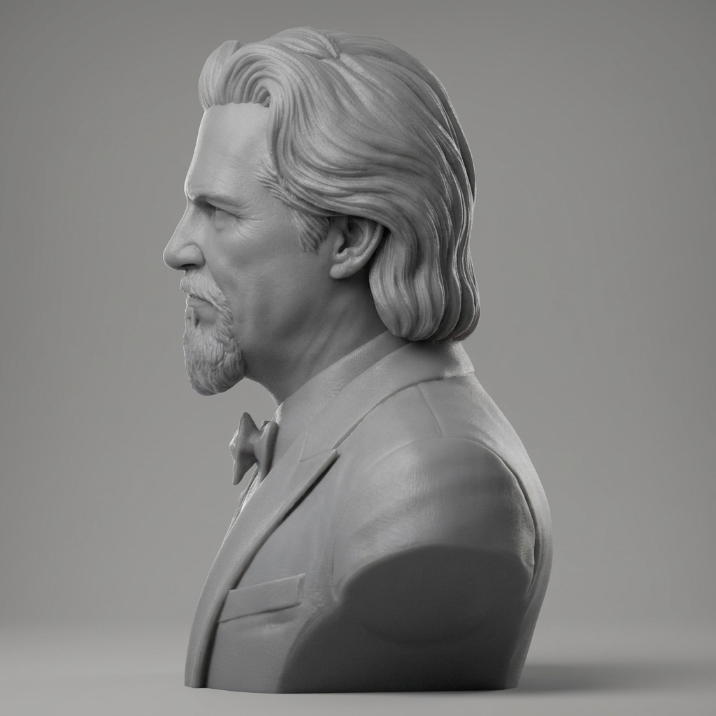Jeff Bridges 3D Printable Bust 3D Model