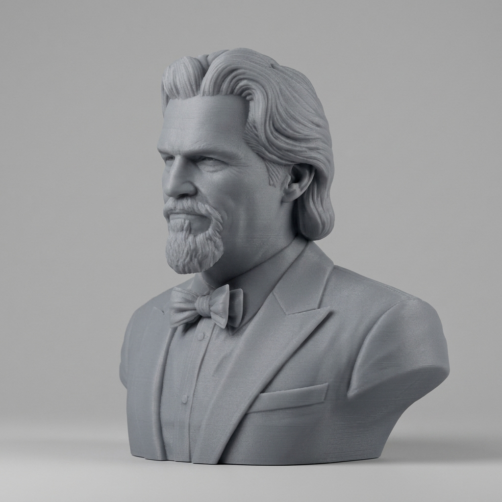 Jeff Bridges 3D Printable Bust 3D Model