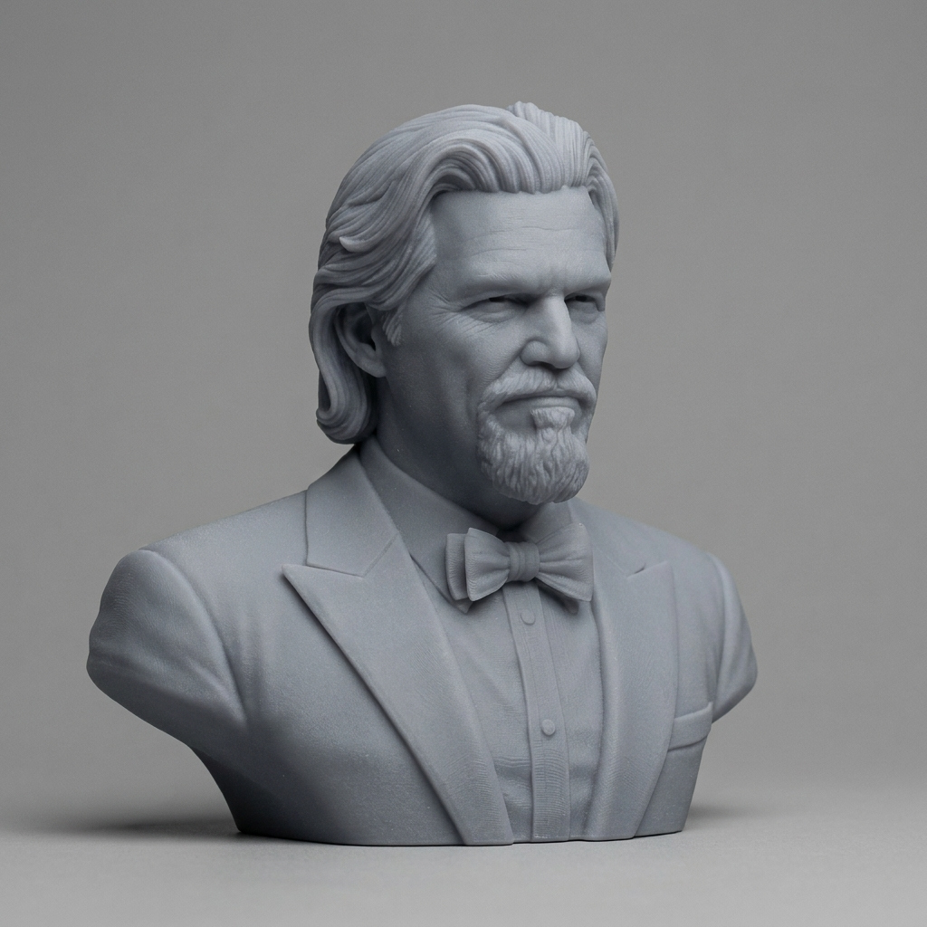 Jeff Bridges 3D Printable Bust 3D Model