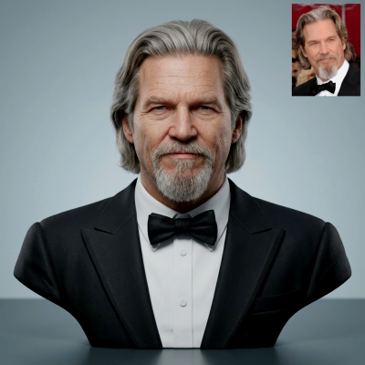 Jeff Bridges 3D Printable Bust