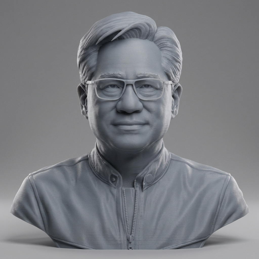 Jensen Huang Bust 3D Printable 3D Model