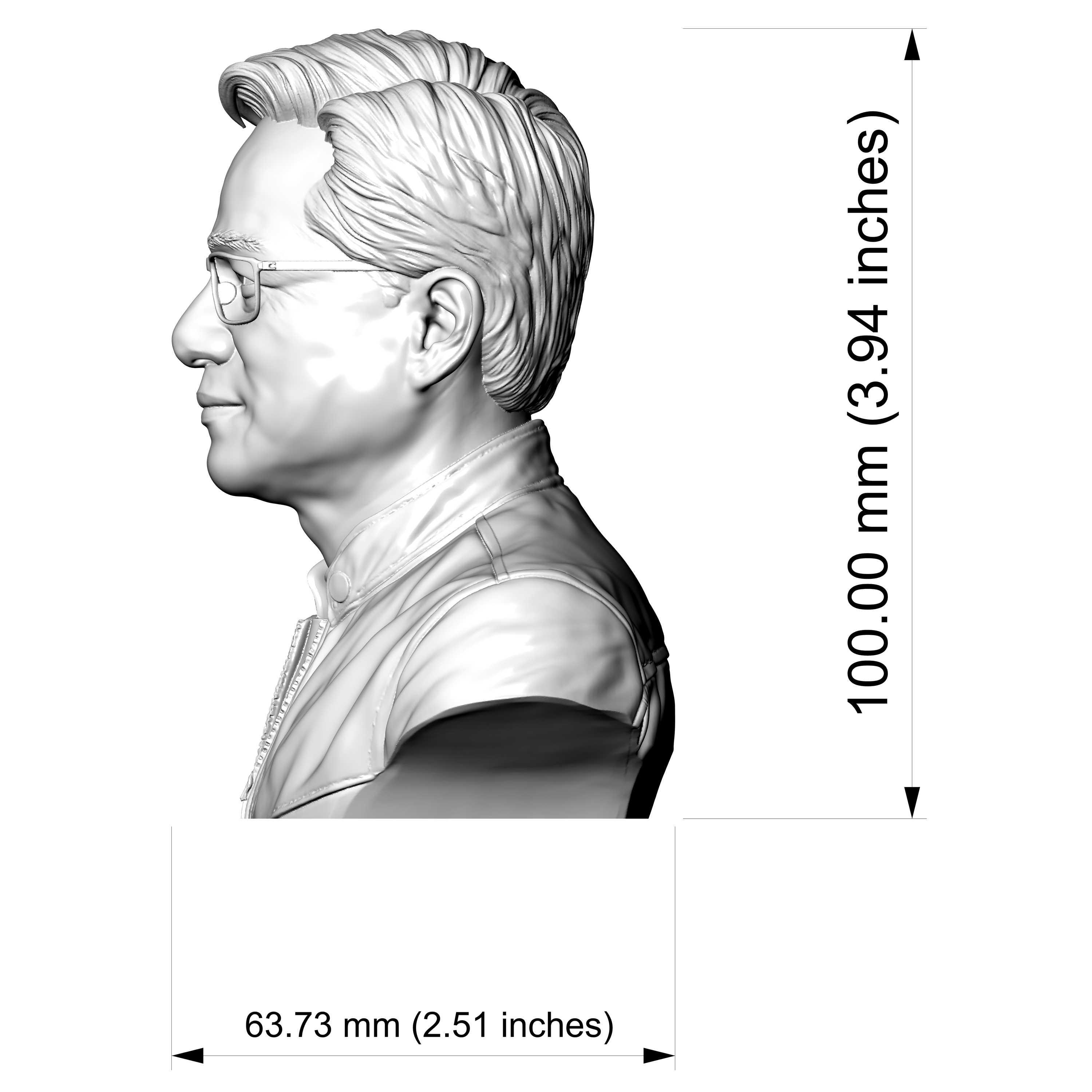 Jensen Huang Bust 3D Printable 3D Model