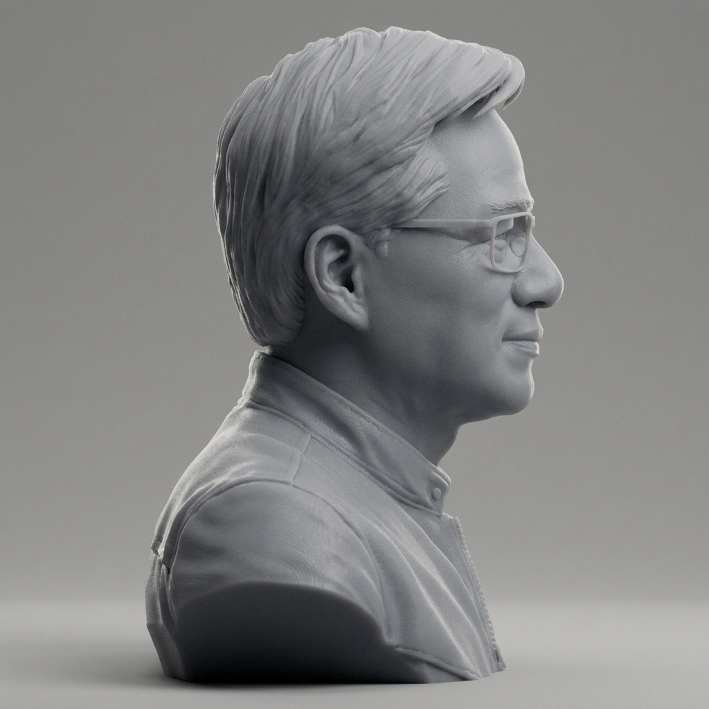 Jensen Huang Bust 3D Printable 3D Model