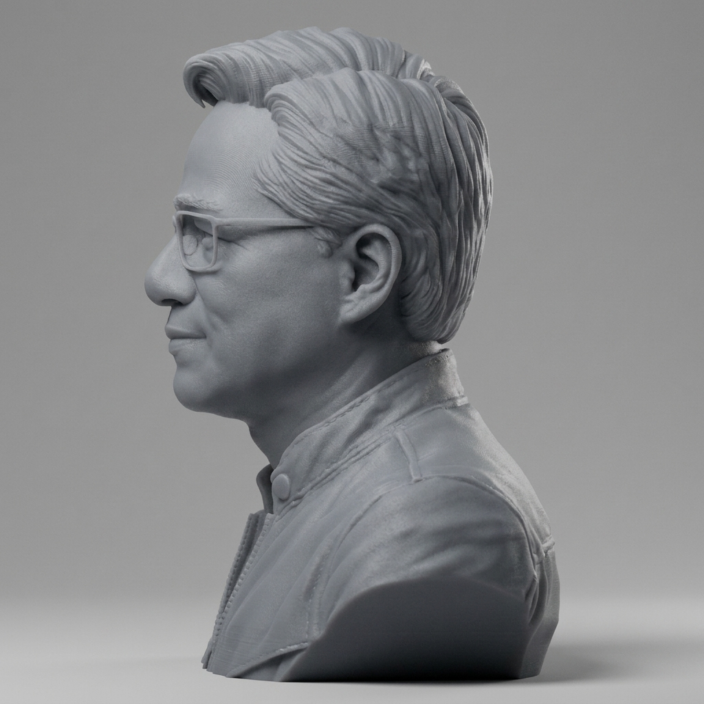 Jensen Huang Bust 3D Printable 3D Model