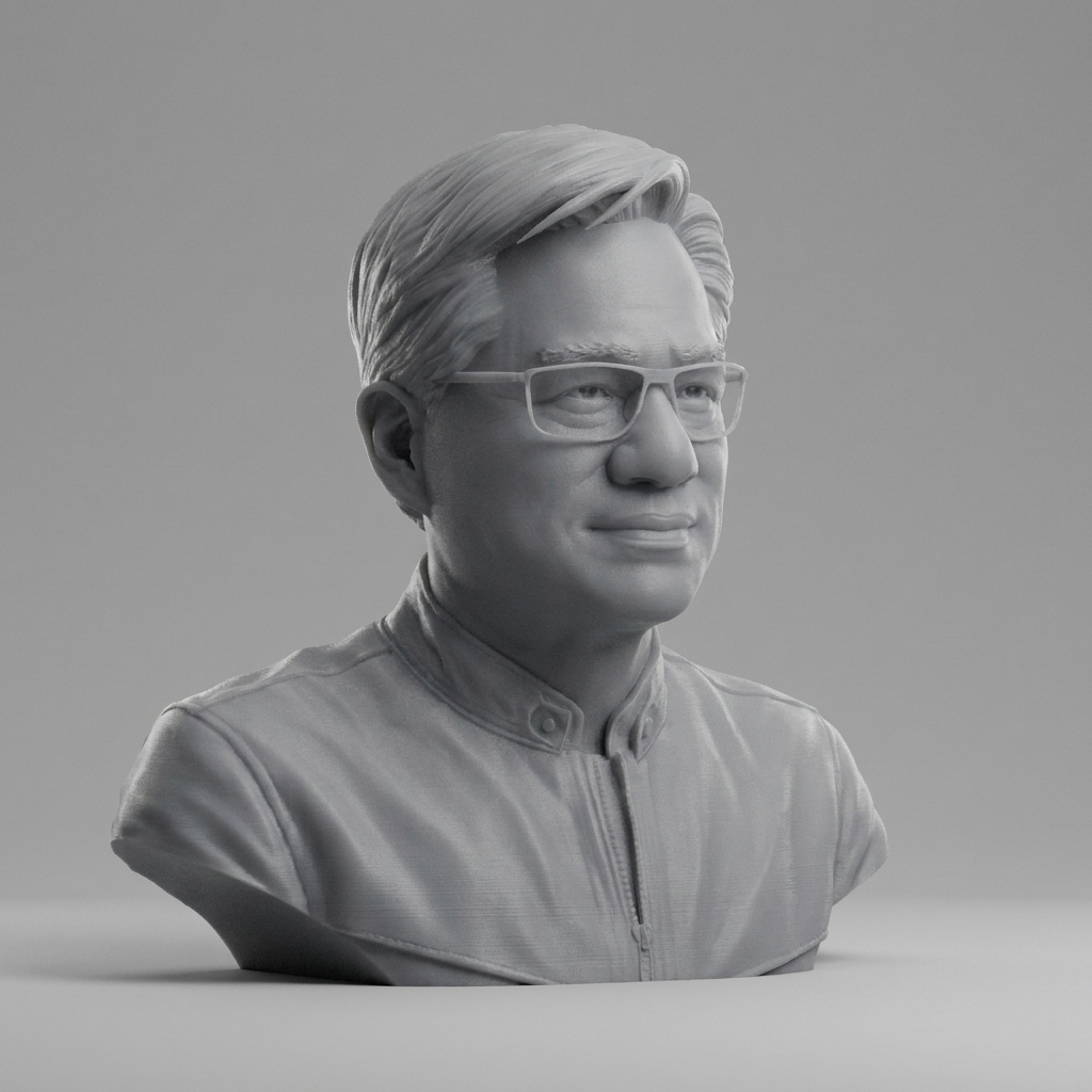 Jensen Huang Bust 3D Printable 3D Model