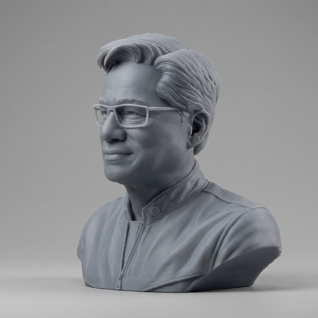 Jensen Huang Bust 3D Printable 3D Model