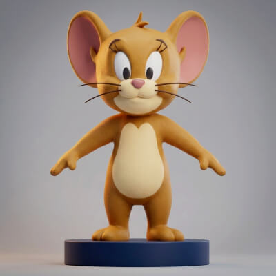 Jerry Mouse 3D Printable Figurine