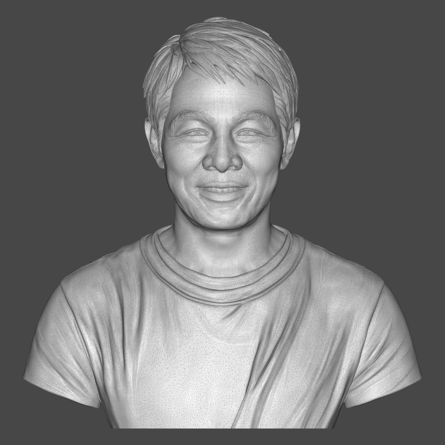 Jet Li Bust 3D Print Model 3D Model