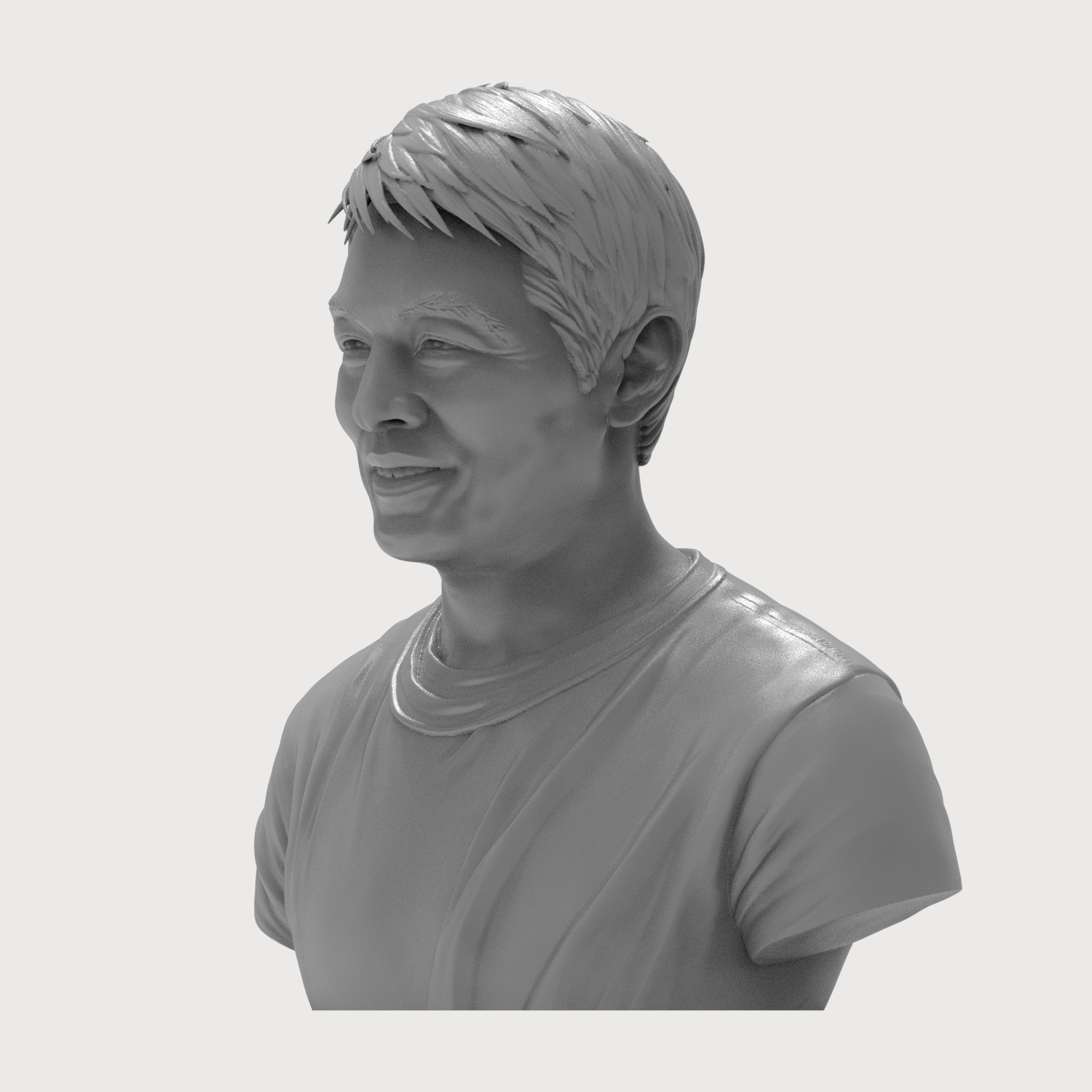 Jet Li Bust 3D Print Model 3D Model