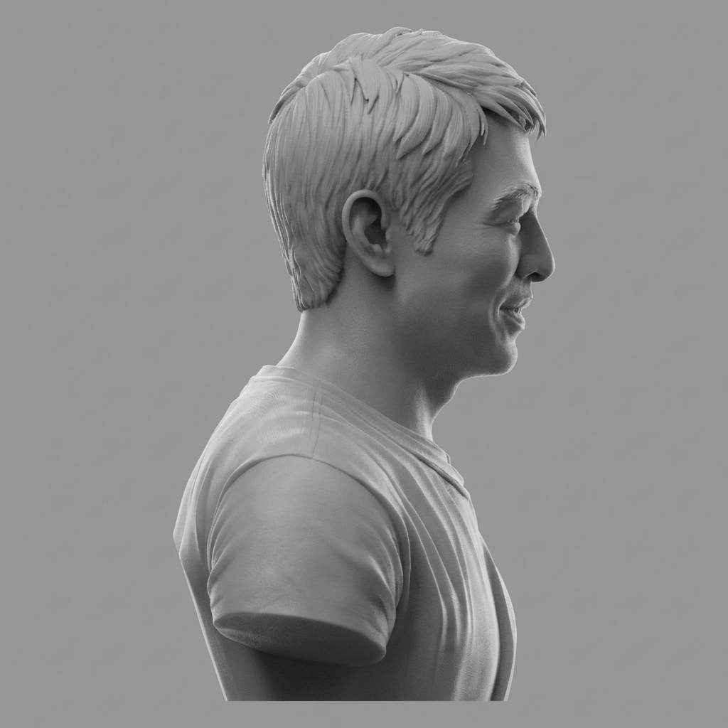 Jet Li Bust 3D Print Model 3D Model