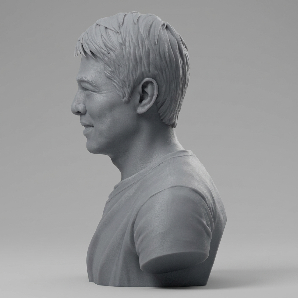 Jet Li Bust 3D Print Model 3D Model