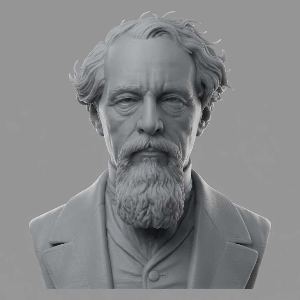 JMW Turner 3D Printable Bust 3D Model
