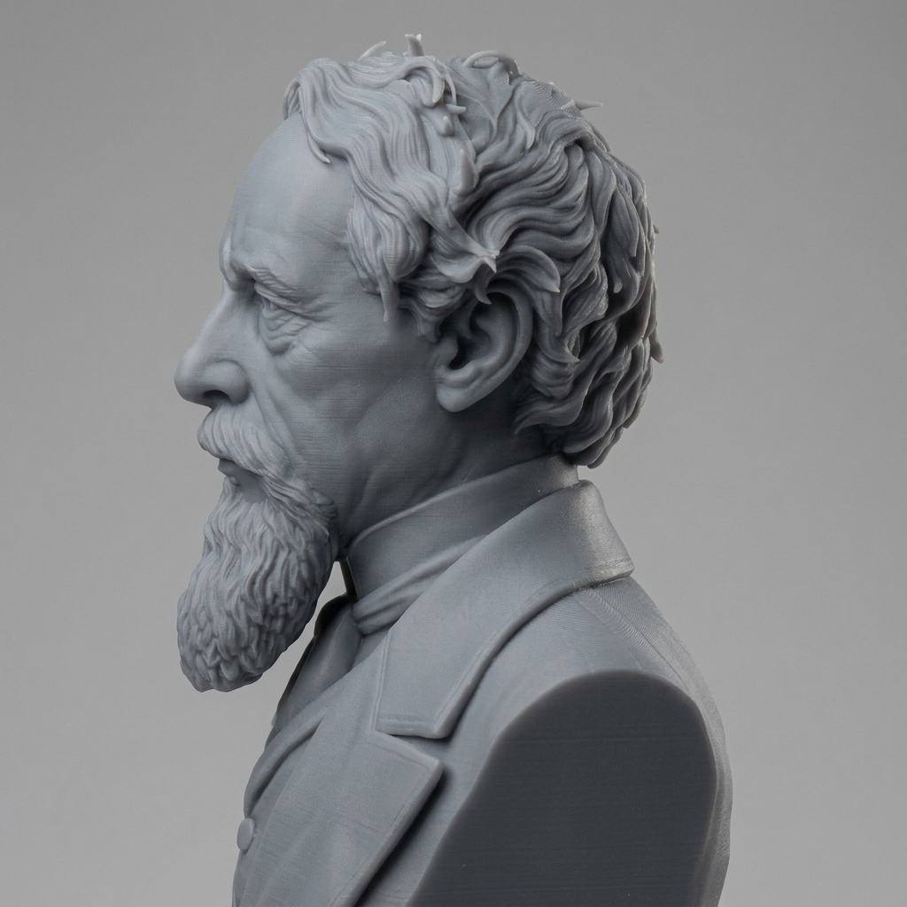 JMW Turner 3D Printable Bust 3D Model