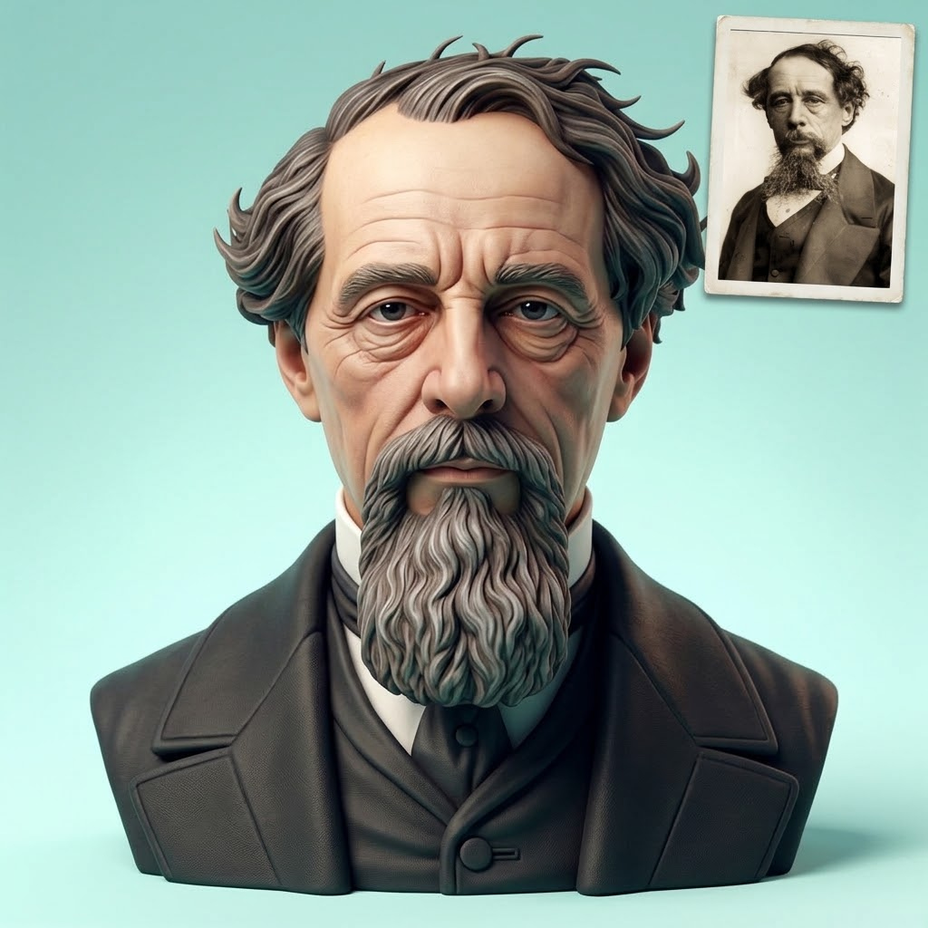 JMW Turner 3D Printable Bust 3D Model