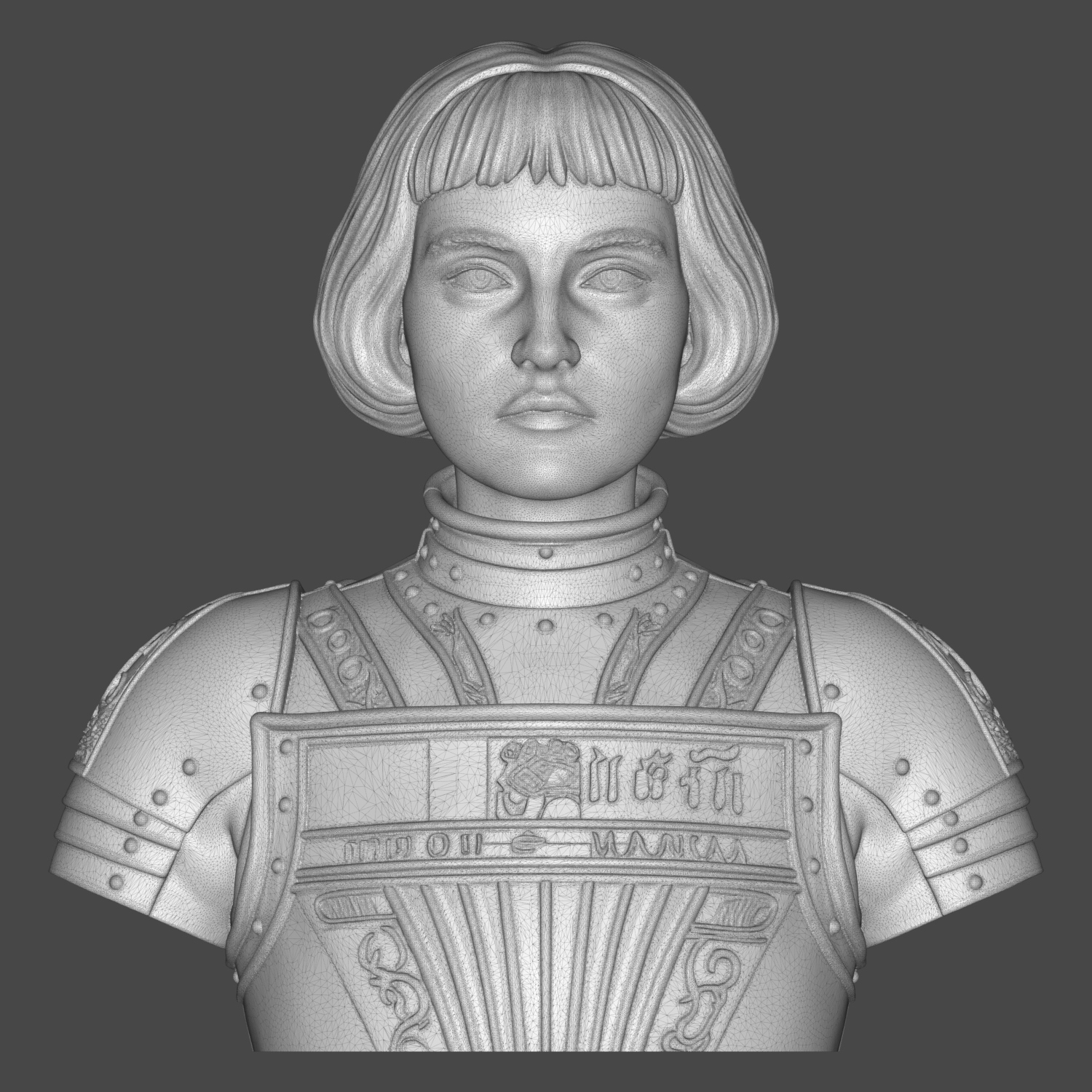 Joan of Arc 3D Printable Bust 3D Model