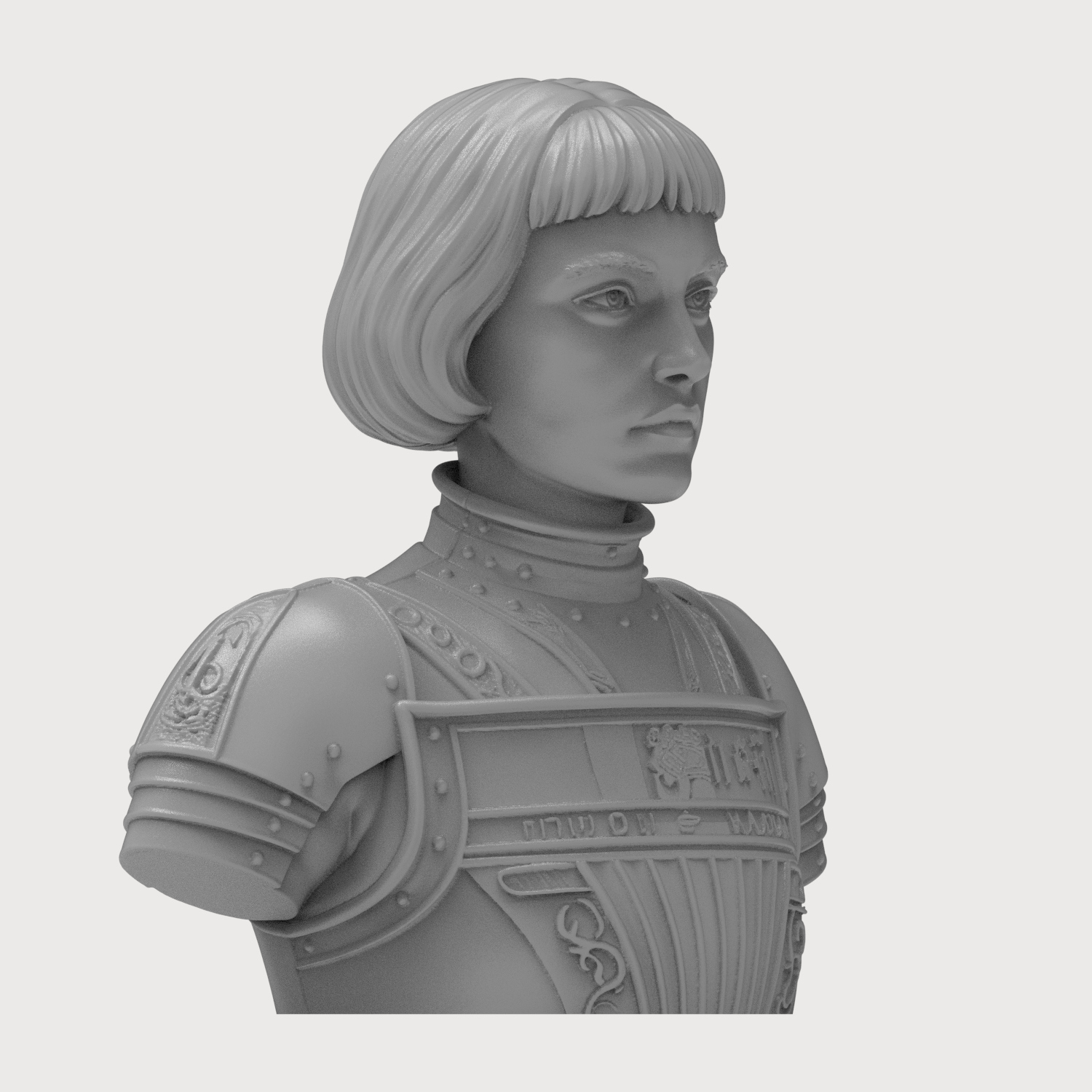 Joan of Arc 3D Printable Bust 3D Model