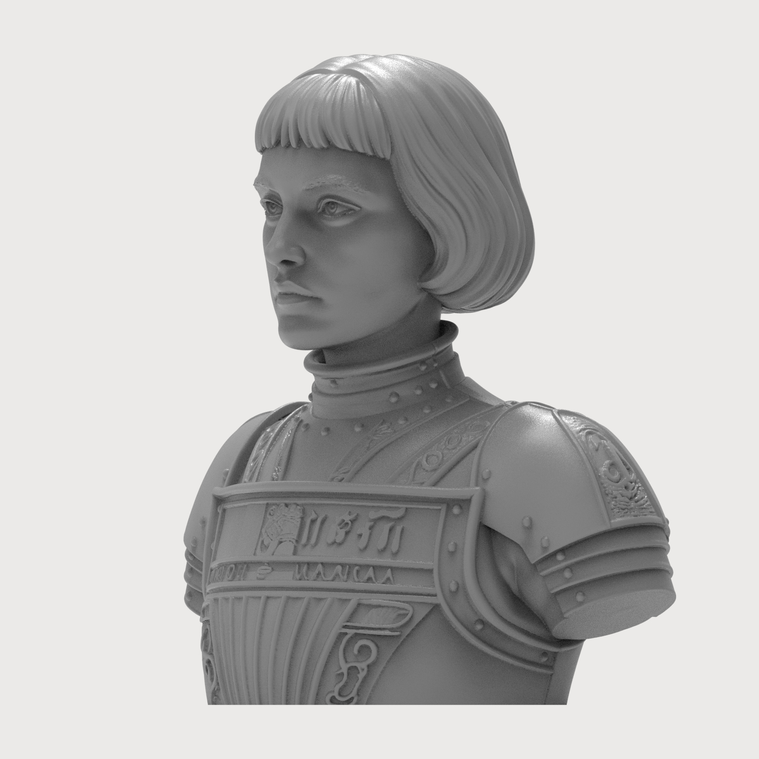 Joan of Arc 3D Printable Bust 3D Model