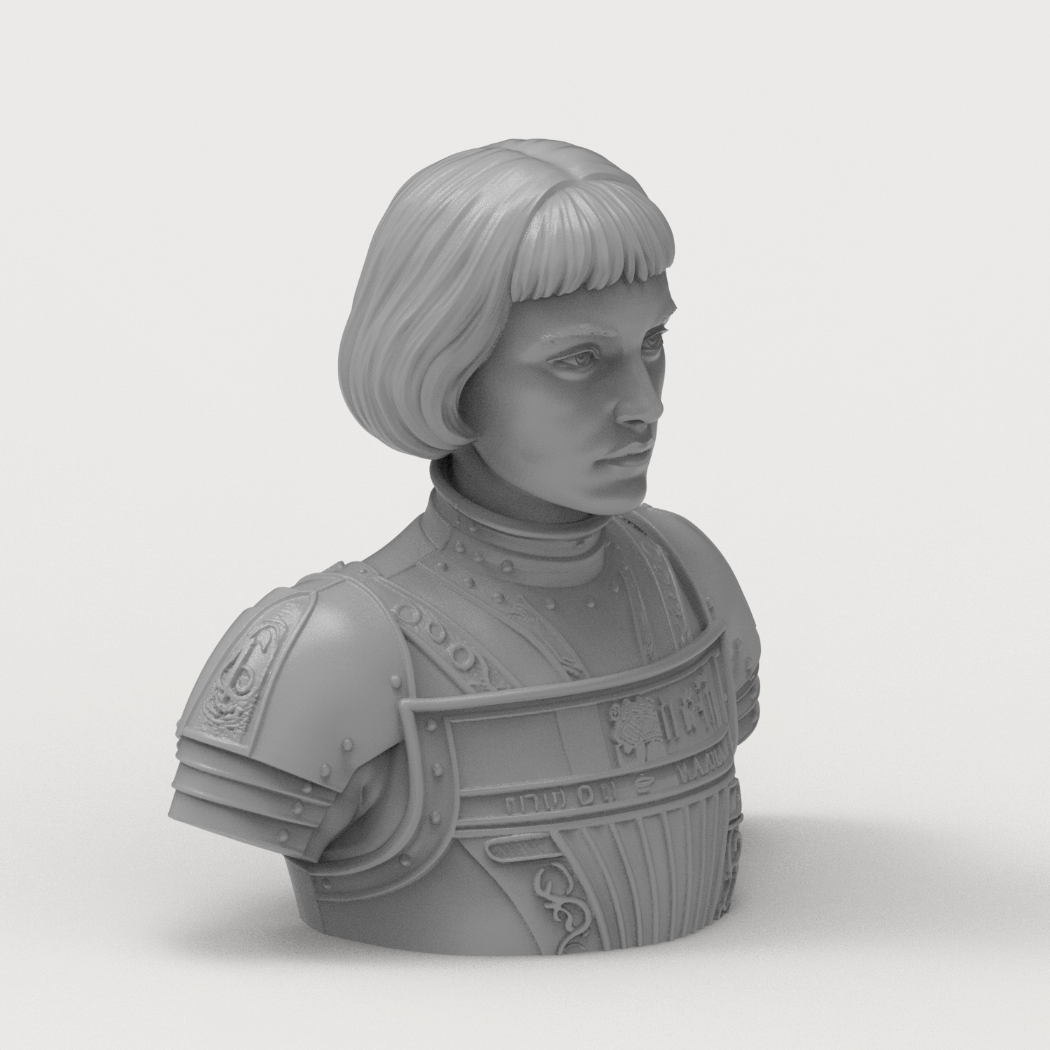 Joan of Arc 3D Printable Bust 3D Model