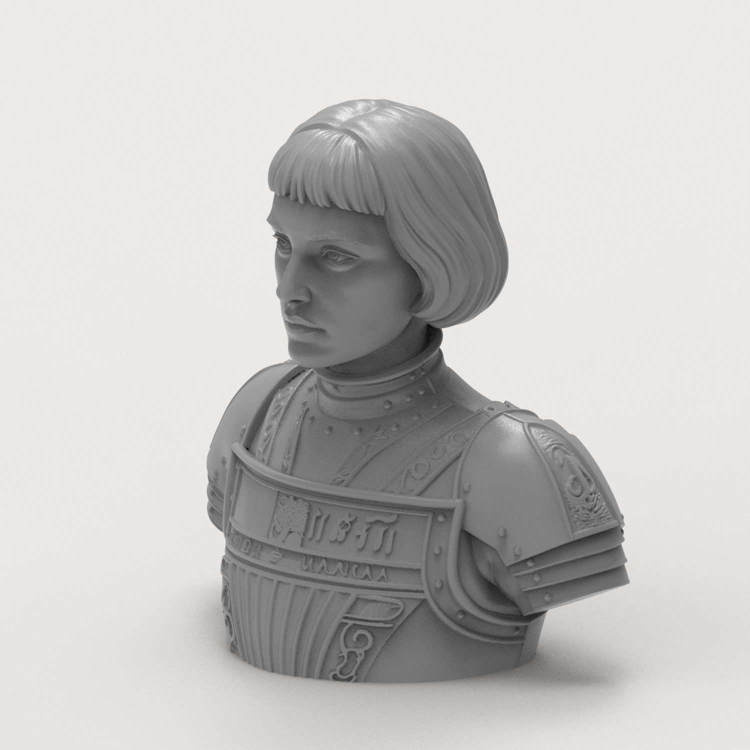 Joan of Arc 3D Printable Bust 3D Model