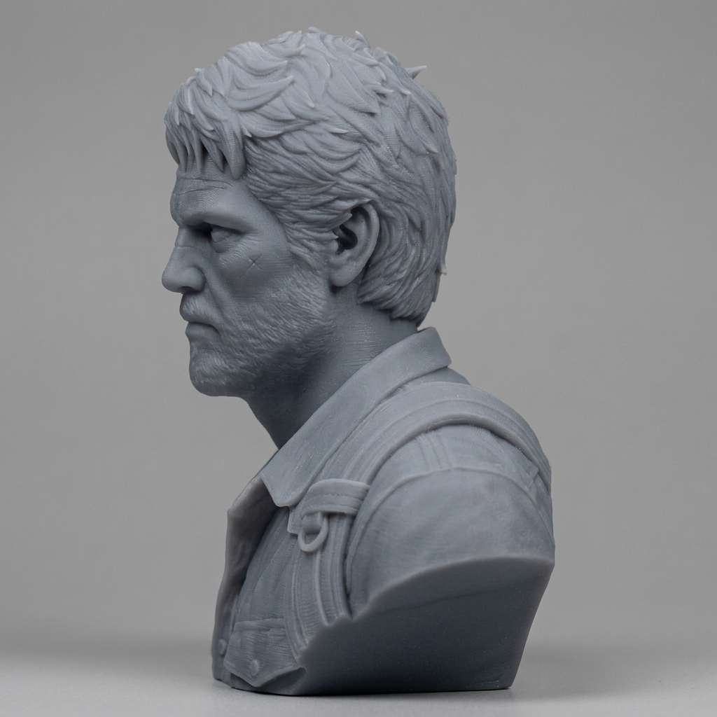 Joel Miller The Last of Us Character Bust 3D Model
