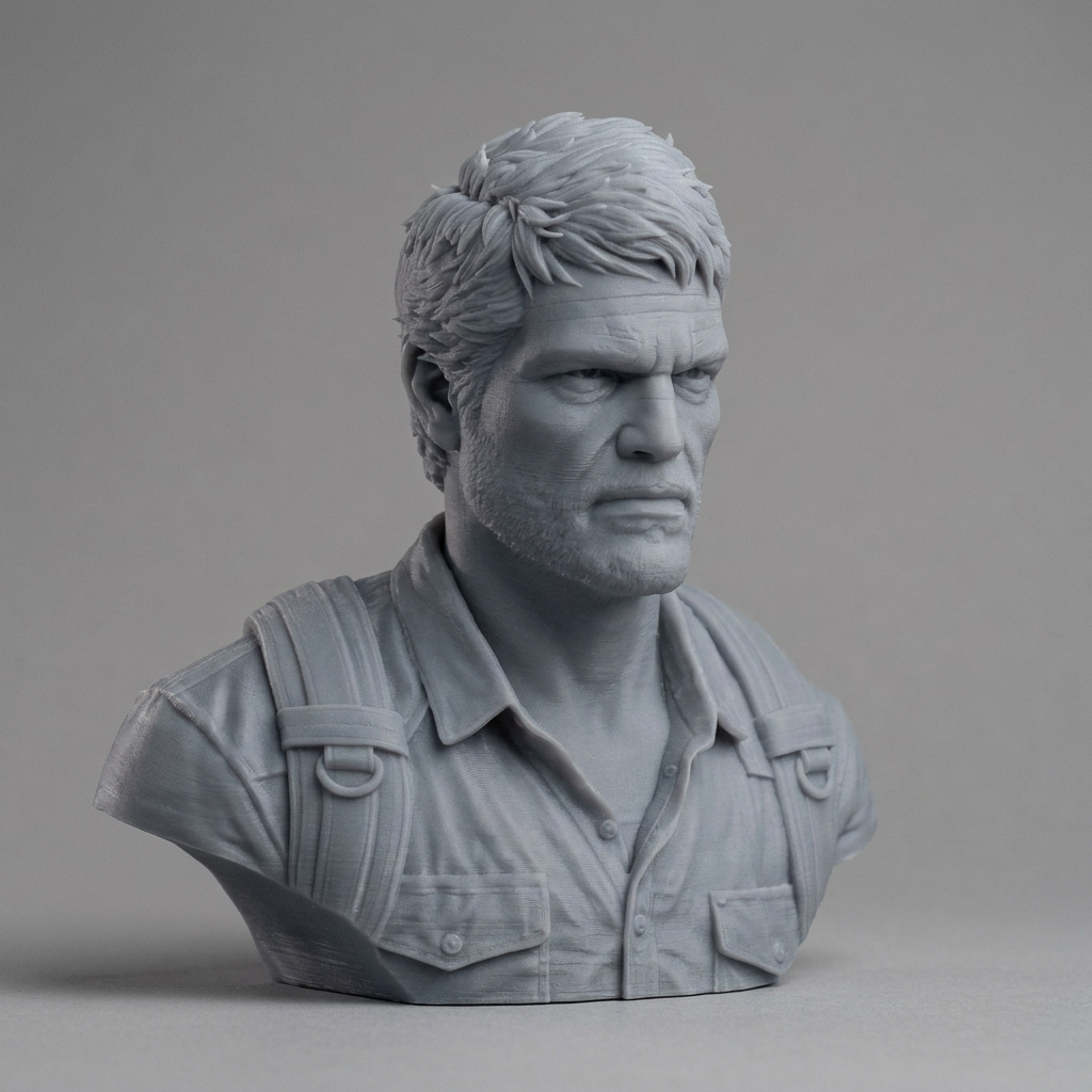 Joel Miller The Last of Us Character Bust 3D Model