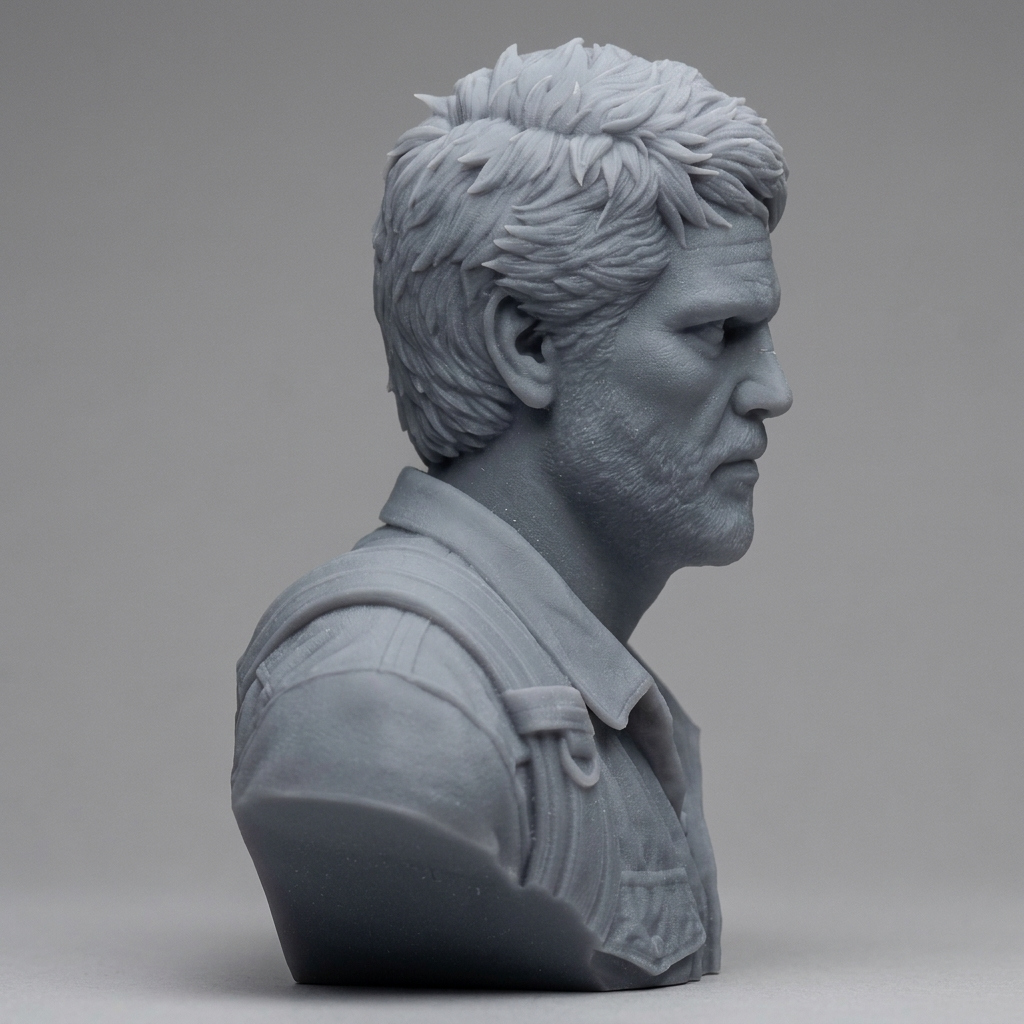 Joel Miller The Last of Us Character Bust 3D Model