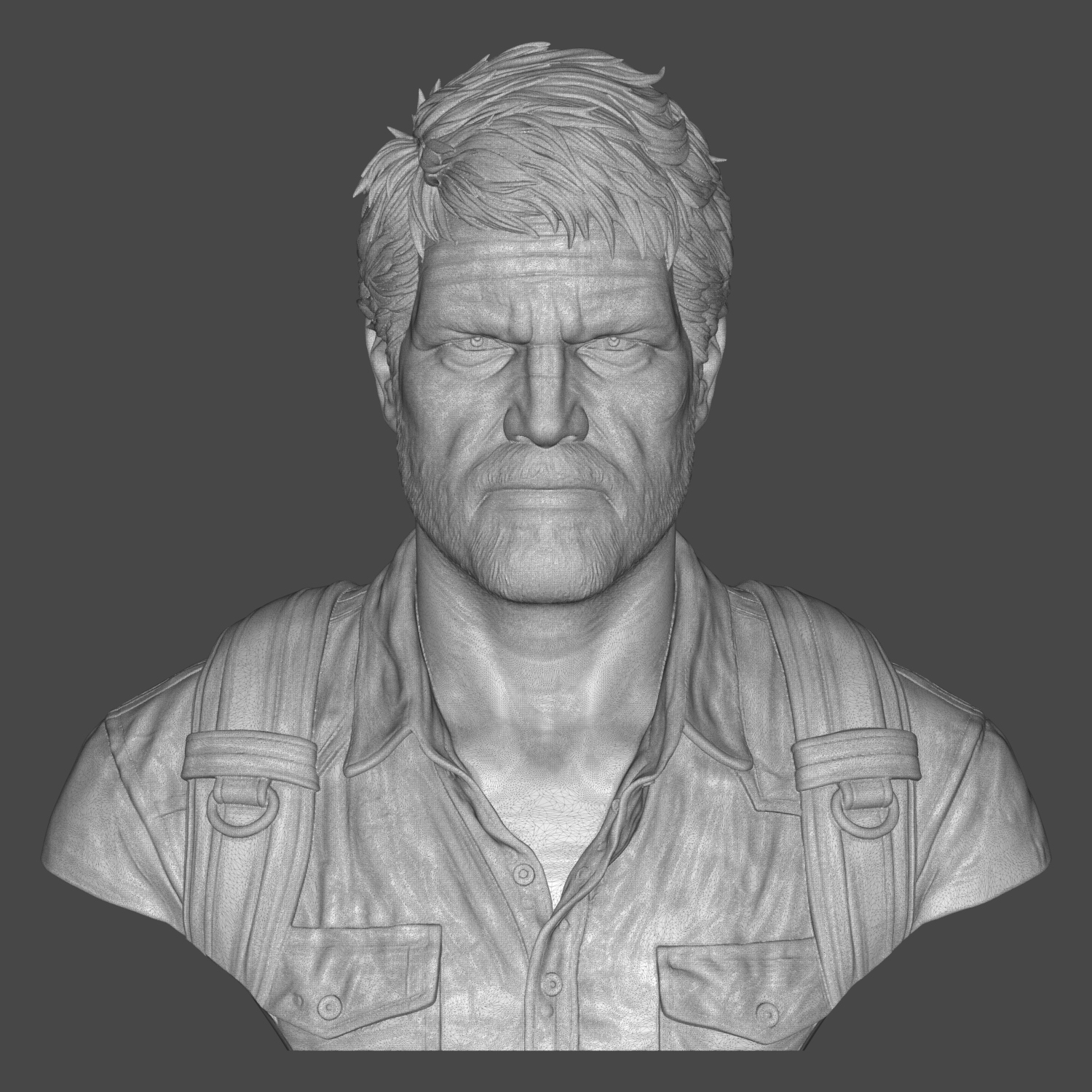 Joel Miller The Last of Us Character Bust 3D Model