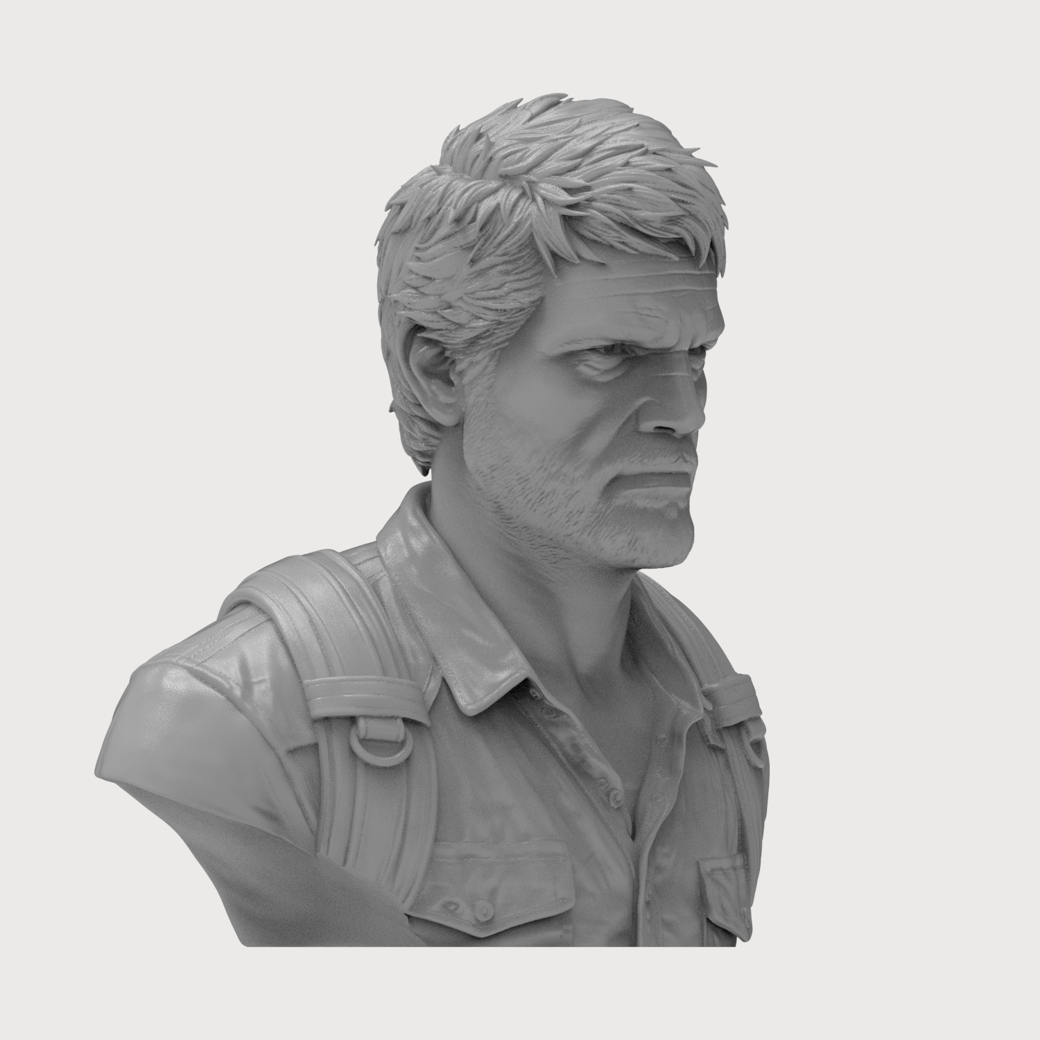 Joel Miller The Last of Us Character Bust 3D Model