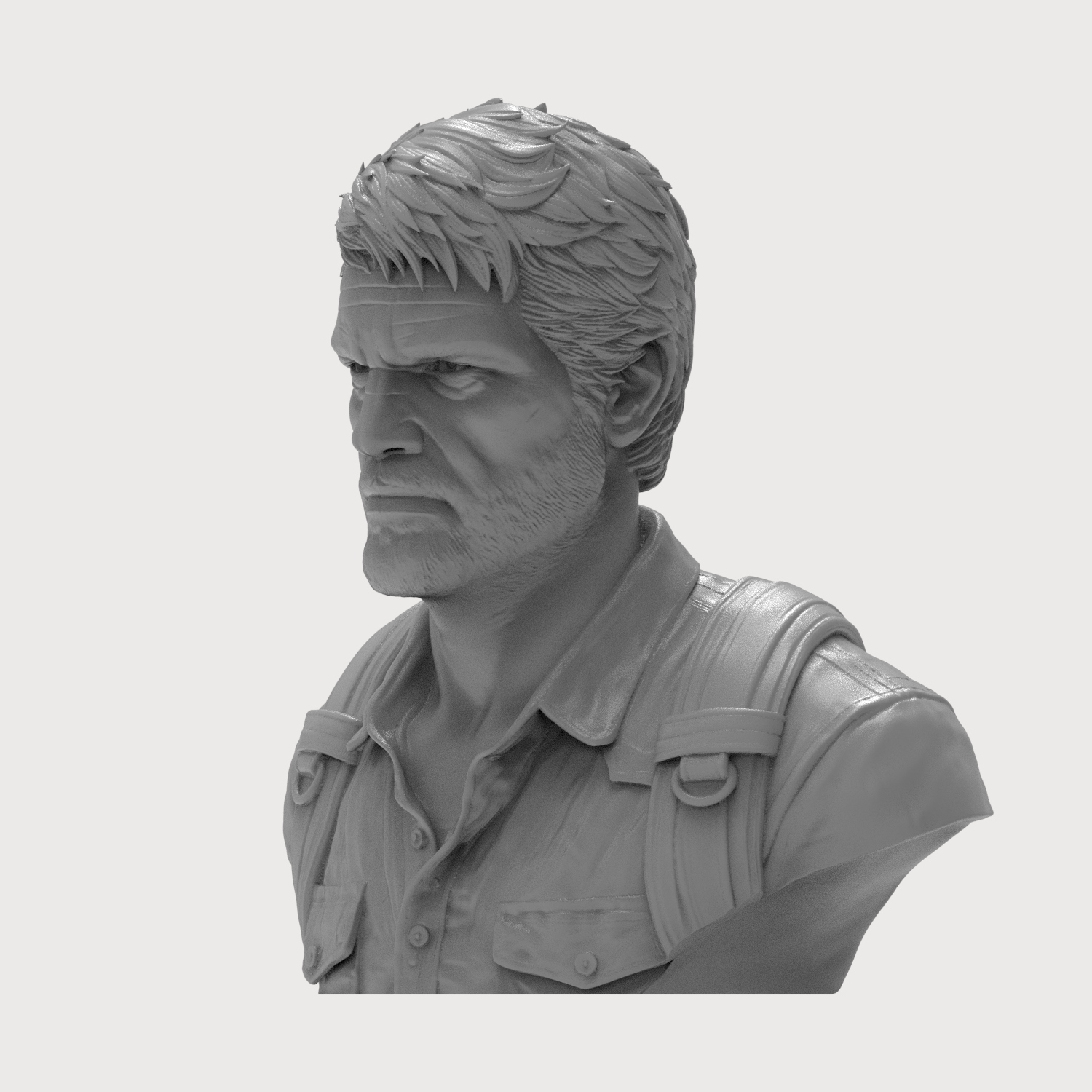 Joel Miller The Last of Us Character Bust 3D Model