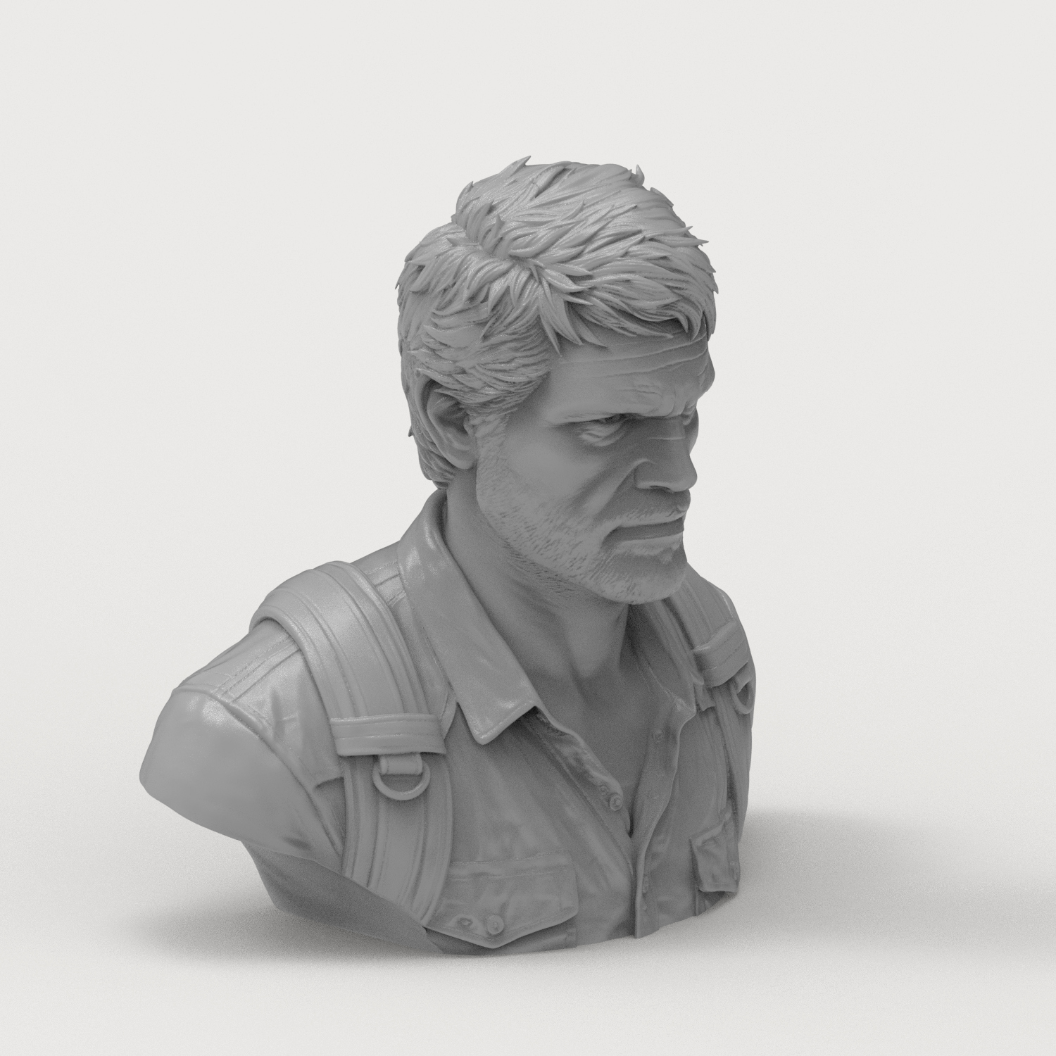 Joel Miller The Last of Us Character Bust 3D Model