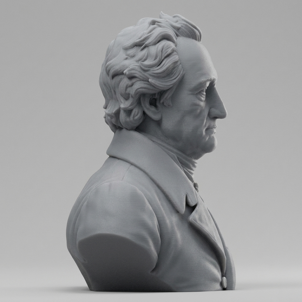 Johann Wolfgang von Goethe 3D Printable Bust 3D Model