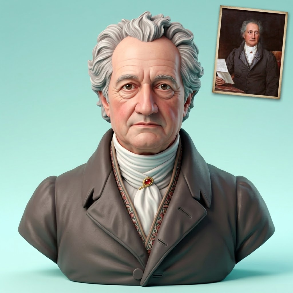 Johann Wolfgang von Goethe 3D Printable Bust 3D Model