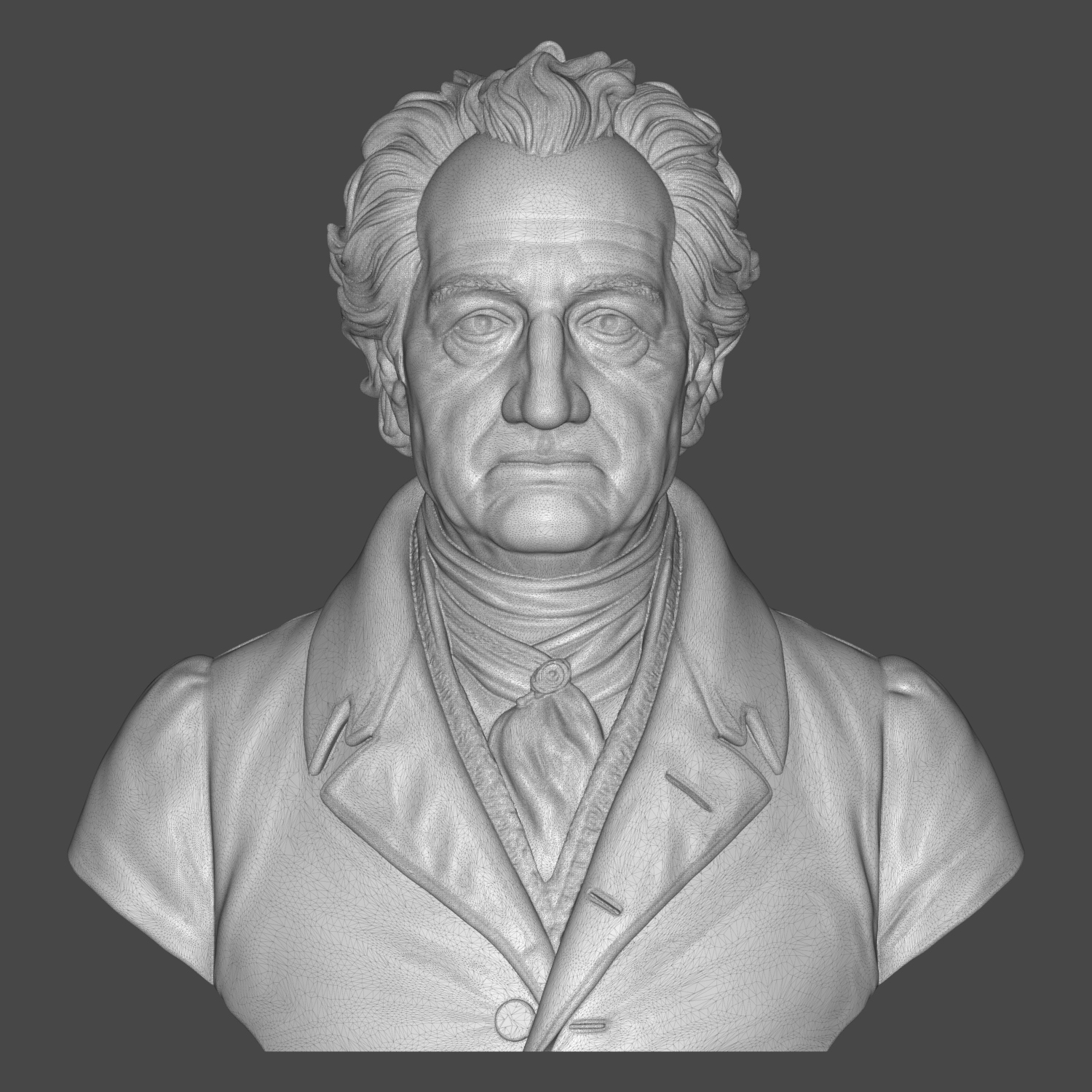 Johann Wolfgang von Goethe 3D Printable Bust 3D Model