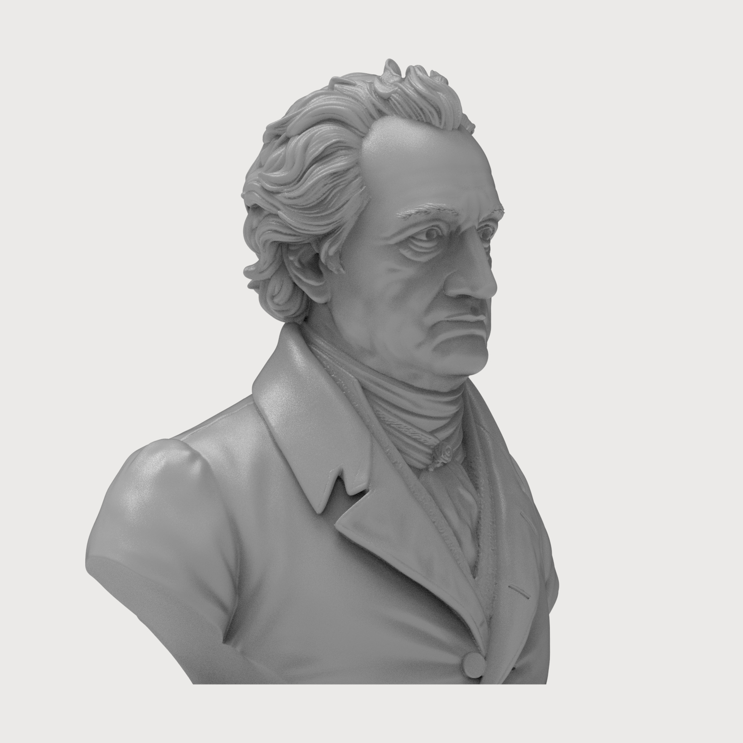 Johann Wolfgang von Goethe 3D Printable Bust 3D Model
