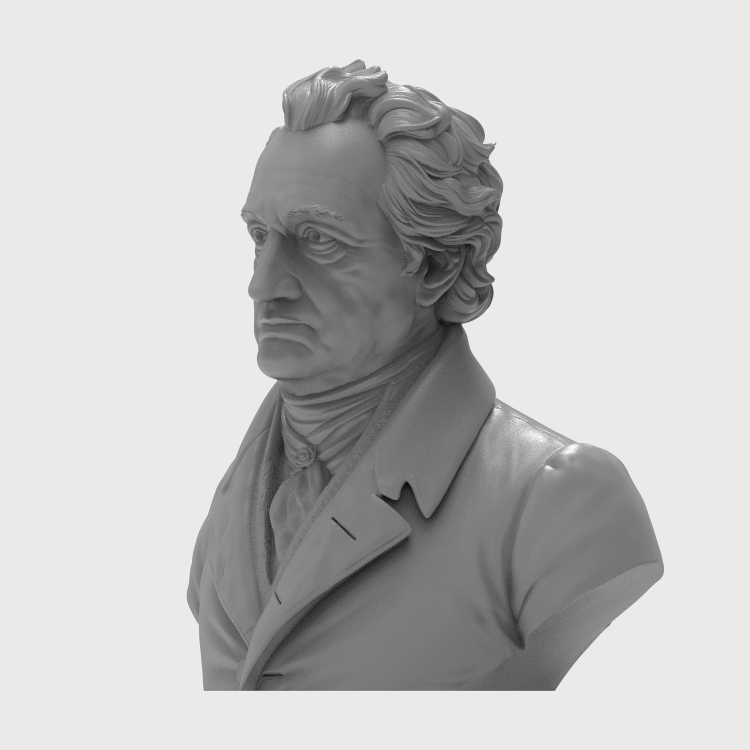Johann Wolfgang von Goethe 3D Printable Bust 3D Model